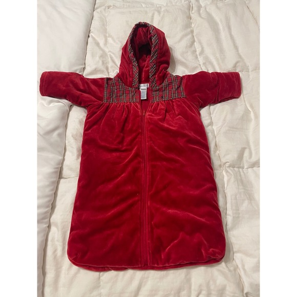 Ralph Lauren Other - VTH Ralph Lauren Baby 1st Christmas Plaid Bunting Bag Hood Sleeper 0-6M Holiday